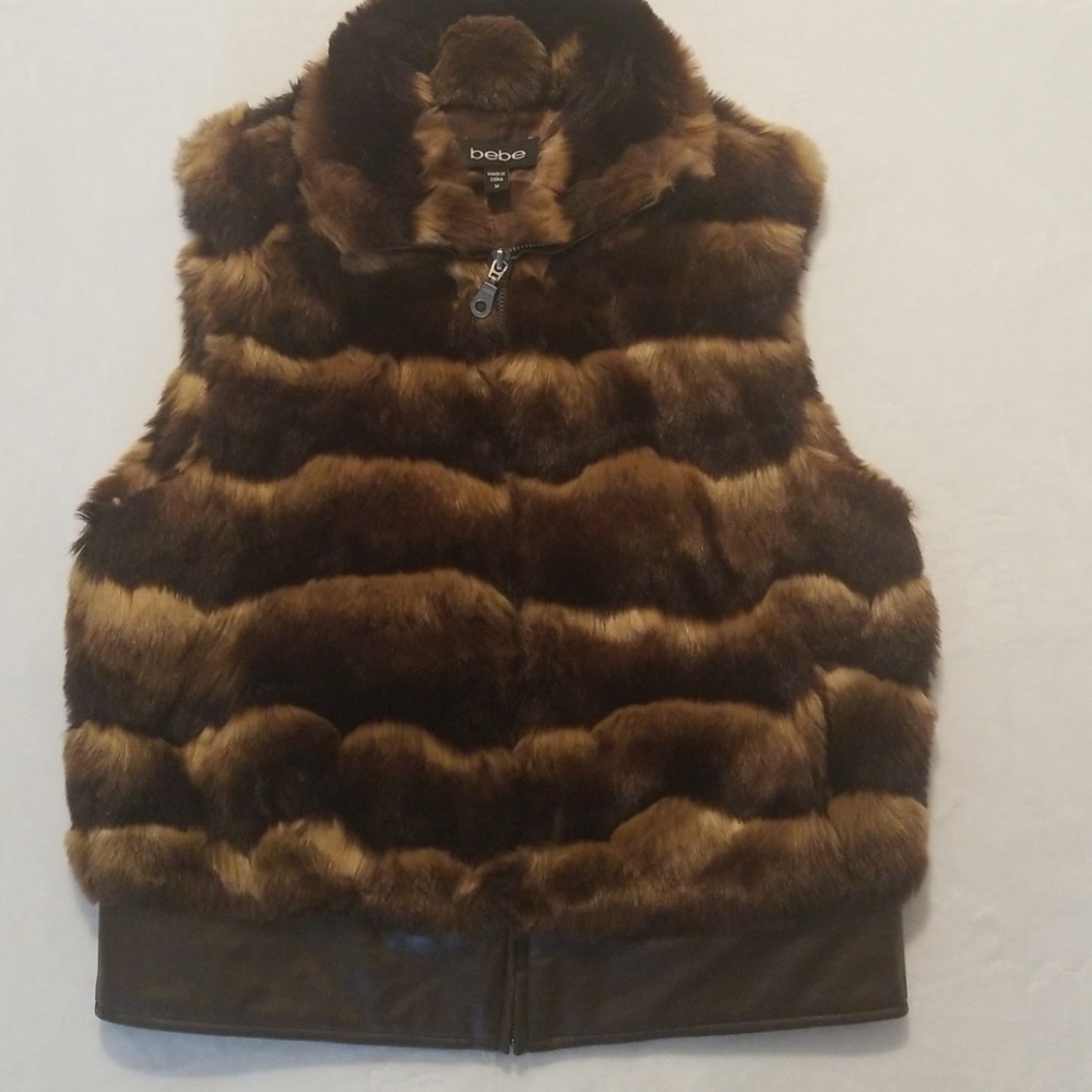 BEBE FAUX FUR VEST